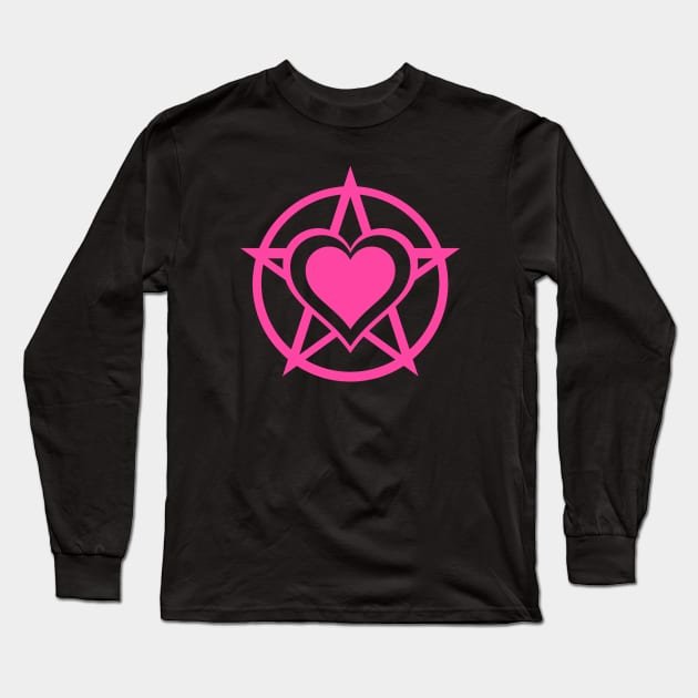 Pink Pagan Heart Cheeky Witch® Long Sleeve T-Shirt by Cheeky Witch